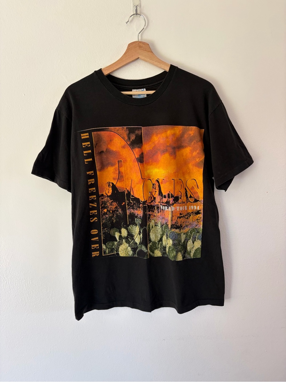 Vintage World Tour 1994 Eagles Hell Freezes Over World Tour Concert Band Tee